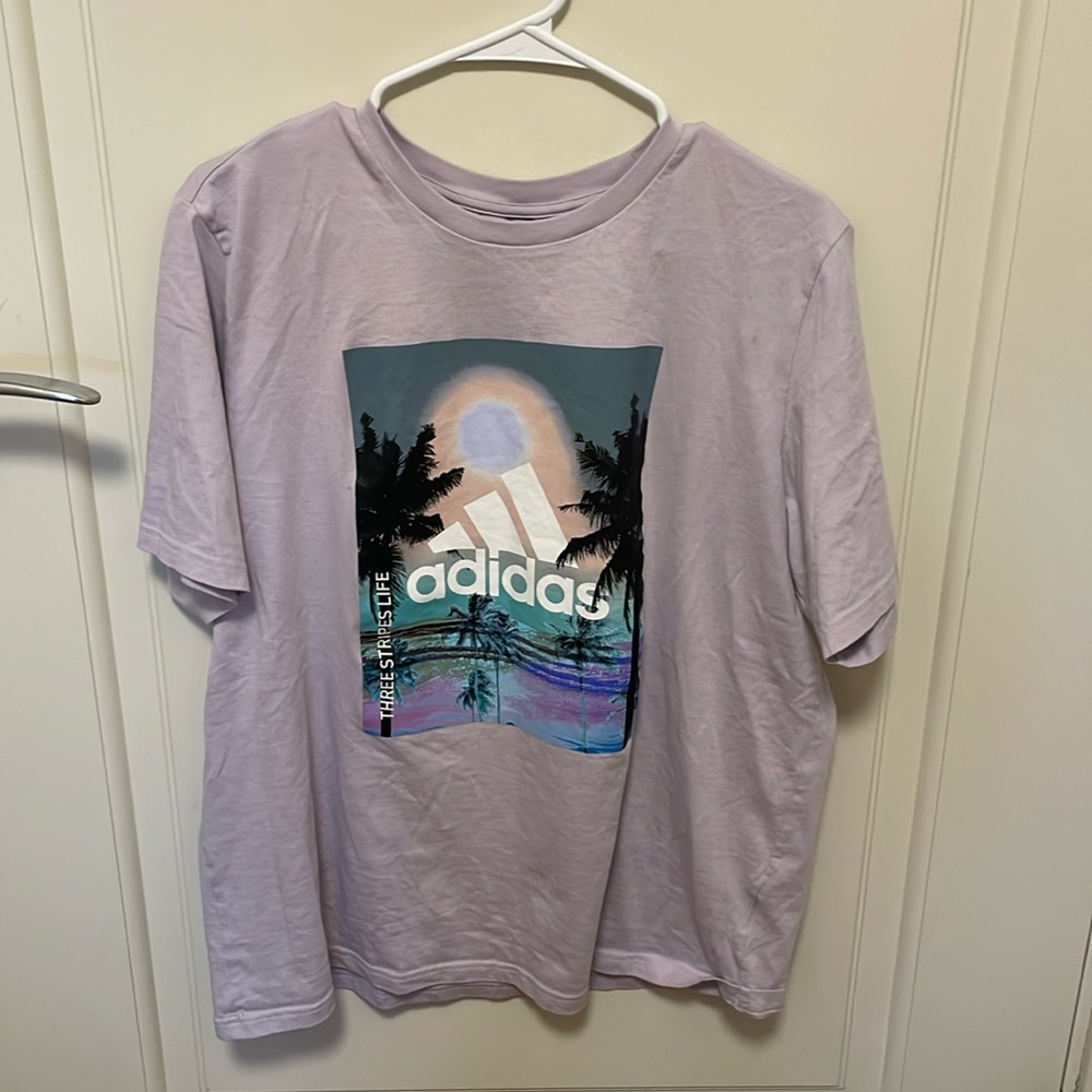 Adidas Lavender Graphic Tee